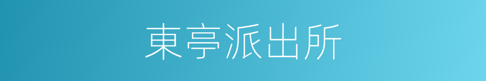 東亭派出所的同義詞