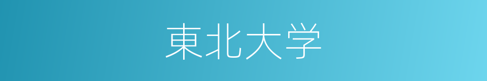 東北大学的同義詞