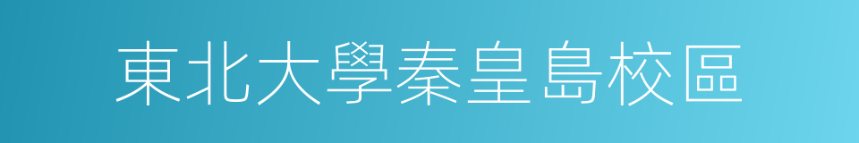 東北大學秦皇島校區的同義詞