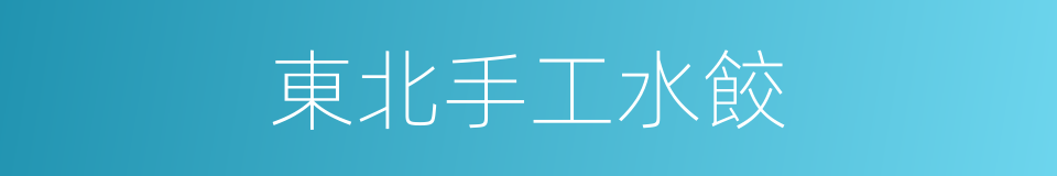 東北手工水餃的同義詞