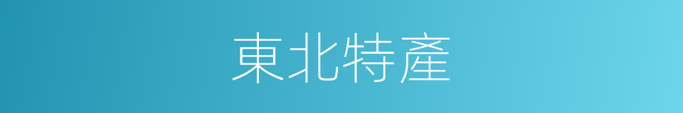 東北特產的同義詞