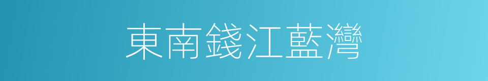 東南錢江藍灣的同義詞
