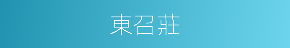 東召莊的同義詞
