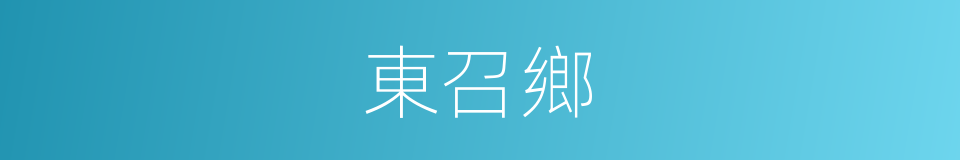 東召鄉的同義詞