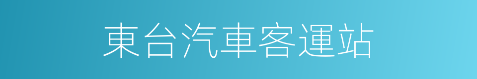 東台汽車客運站的同義詞