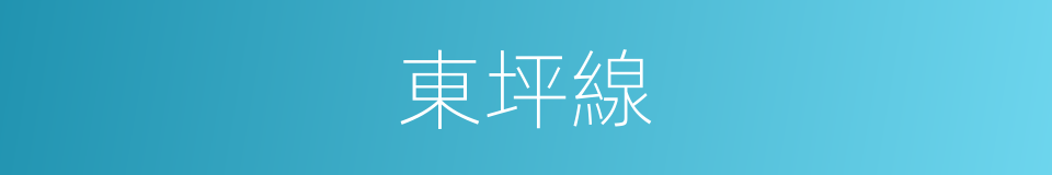 東坪線的同義詞