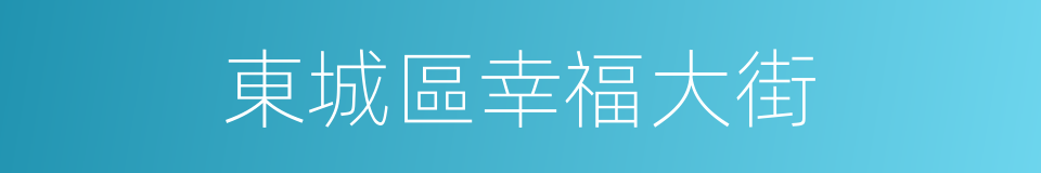 東城區幸福大街的同義詞