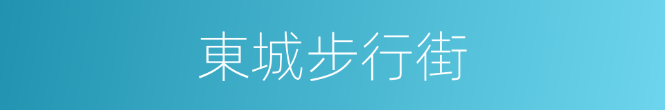 東城步行街的同義詞