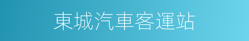 東城汽車客運站的同義詞