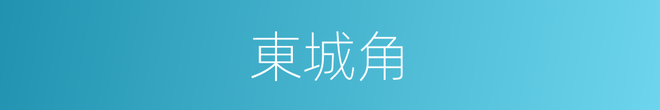 東城角的同義詞