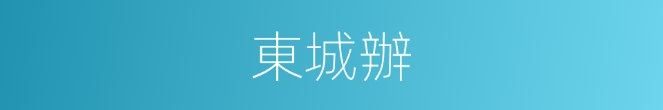 東城辦的同義詞