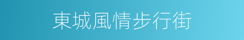 東城風情步行街的同義詞