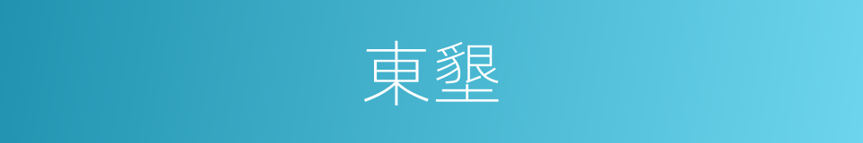 東墾的同義詞