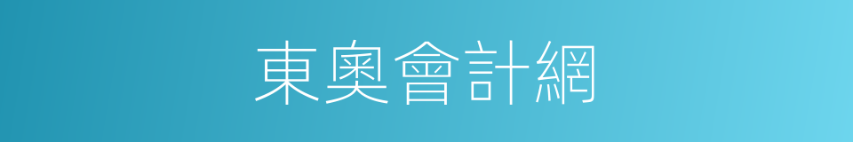 東奧會計網的同義詞
