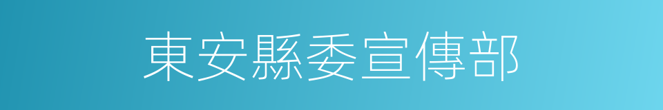 東安縣委宣傳部的同義詞