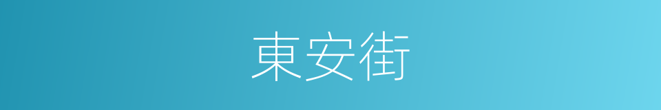 東安街的同義詞