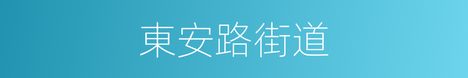 東安路街道的同義詞