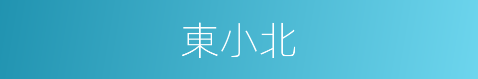 東小北的同義詞