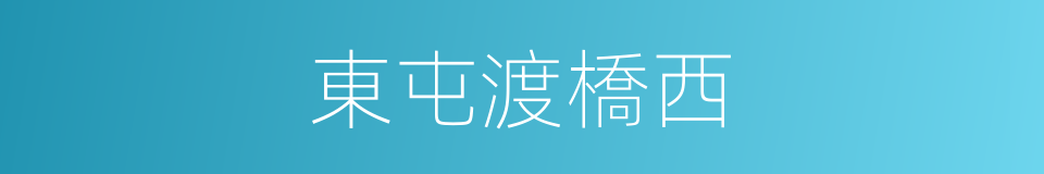 東屯渡橋西的同義詞