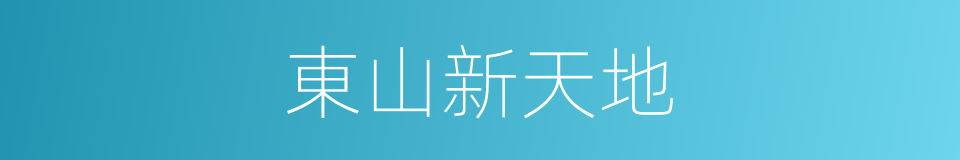 東山新天地的同義詞