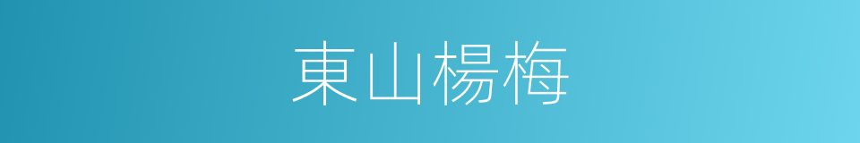 東山楊梅的同義詞