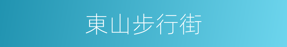 東山步行街的同義詞