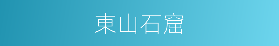 東山石窟的同義詞