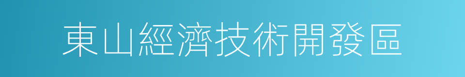 東山經濟技術開發區的同義詞