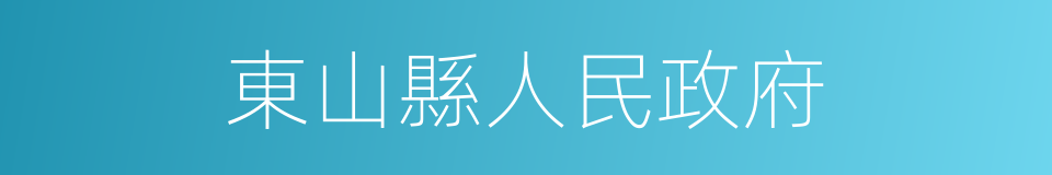 東山縣人民政府的同義詞