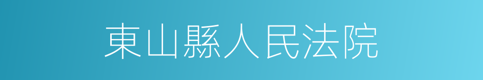 東山縣人民法院的同義詞
