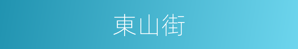 東山街的同義詞