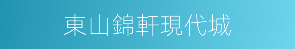 東山錦軒現代城的同義詞