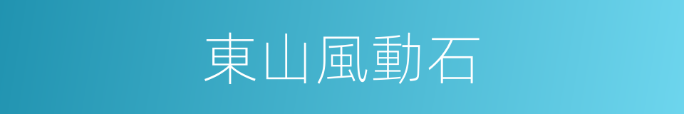 東山風動石的同義詞