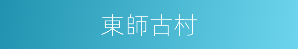 東師古村的同義詞