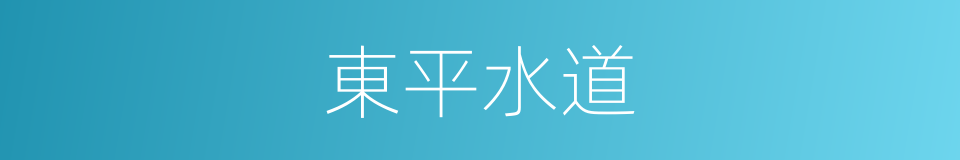 東平水道的同義詞