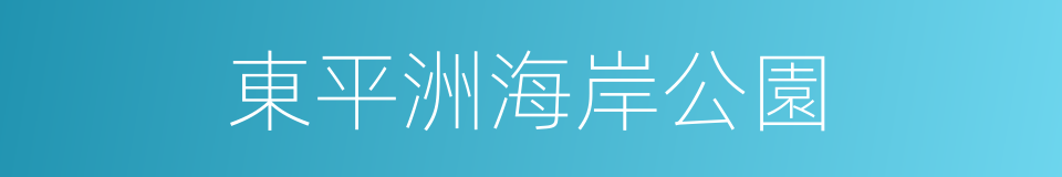 東平洲海岸公園的同義詞