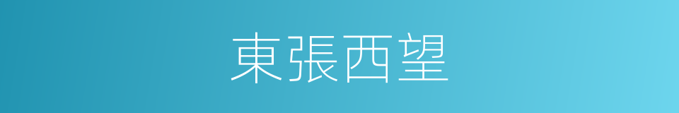 東張西望的意思