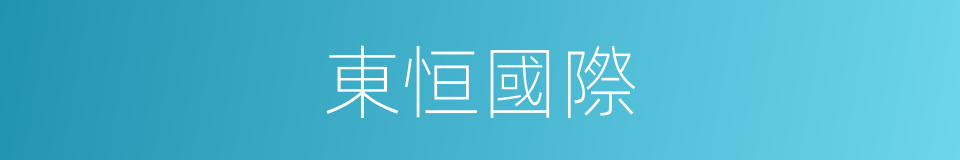 東恒國際的同義詞