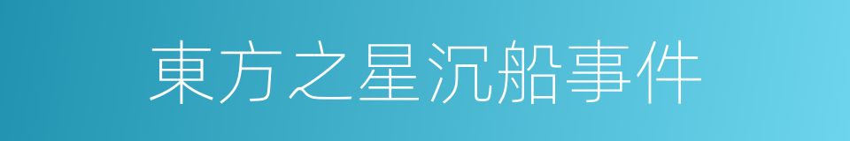 東方之星沉船事件的同義詞