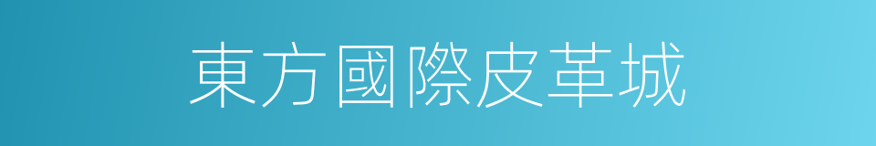 東方國際皮革城的同義詞