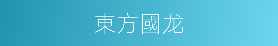 東方國龙的同義詞