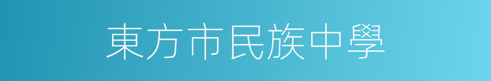 東方市民族中學的同義詞