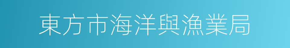 東方市海洋與漁業局的同義詞