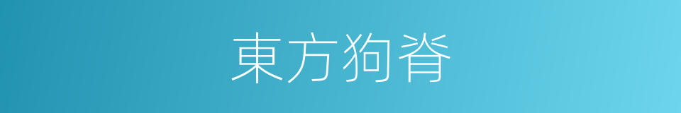東方狗脊的同義詞