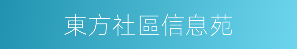 東方社區信息苑的同義詞