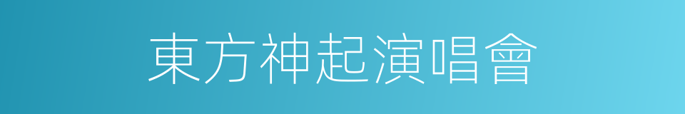 東方神起演唱會的同義詞