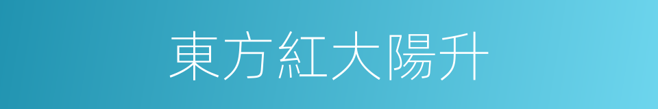 東方紅大陽升的同義詞
