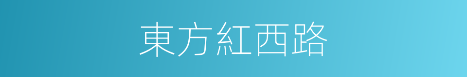 東方紅西路的同義詞