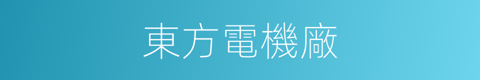 東方電機廠的同義詞