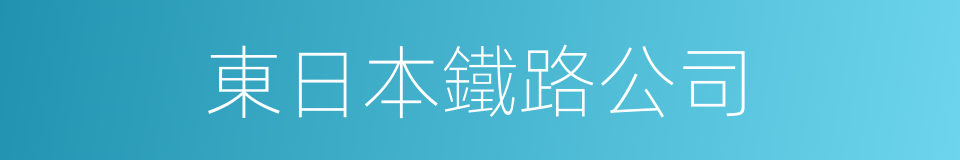 東日本鐵路公司的同義詞